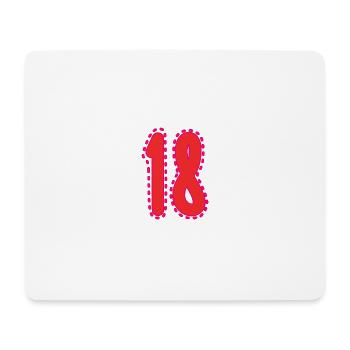 18. 18 JAHRE ALT. 18. JAHRESTAG. 18. GEBURTSTAG. - Mousepad (Querformat) - Weiß - Vorne