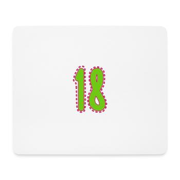 18. 18 JAHRE ALT. 18. JAHRESTAG. 18. GEBURTSTAG. - Mousepad (Querformat) - Weiß - Vorne