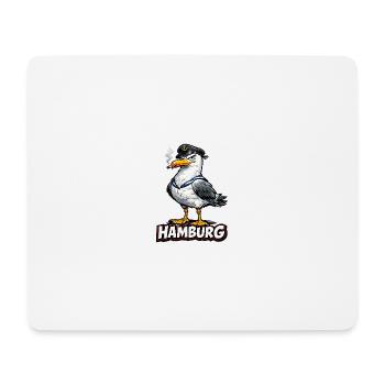 Kapitänsmöwe Hamburg - Mousepad (Querformat) - Weiß - Vorne