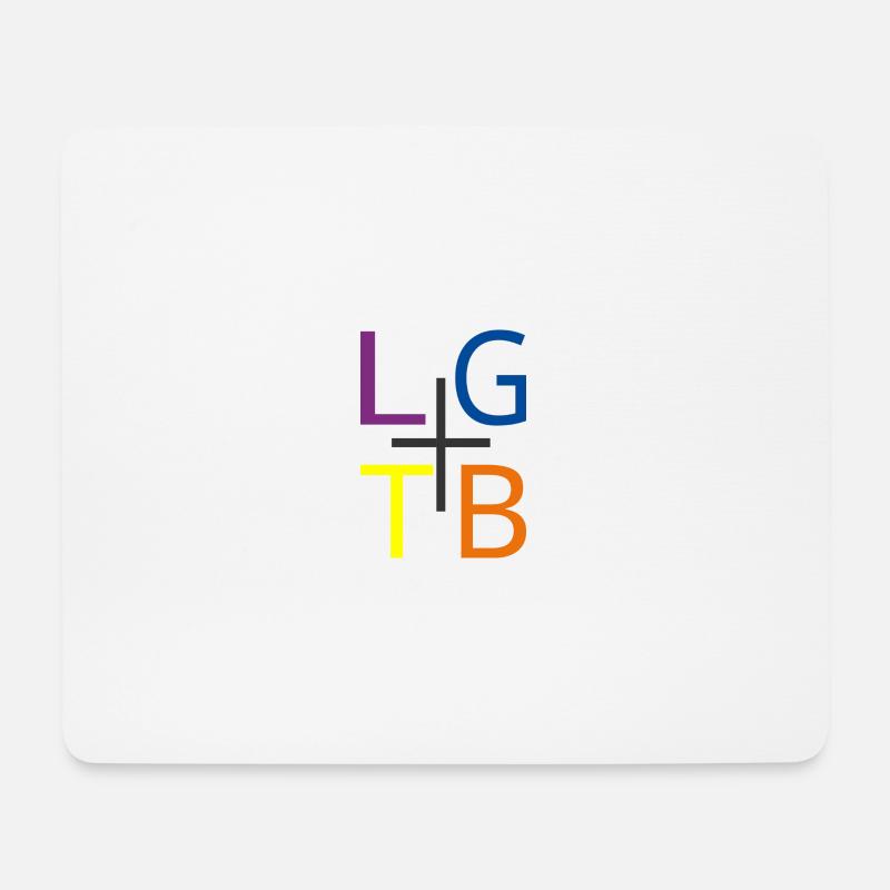 LGBT+ - Mousepad (Querformat) - Weiß