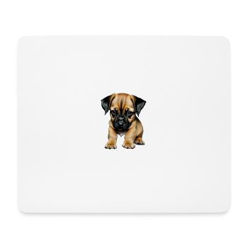 Puppy Cute - Mousepad (Querformat) - Weiß - Vorne
