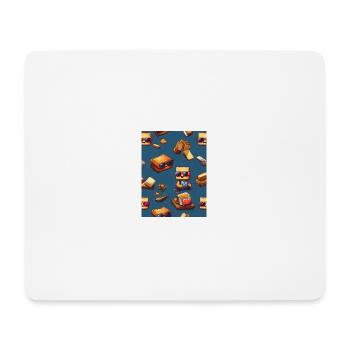 Pixelart, Toasbrot - Mousepad (Querformat) - Weiß - Vorne