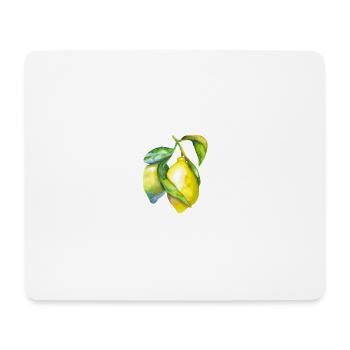 Frische Zitronen-Aquarell - Mousepad (Querformat) - Weiß - Vorne
