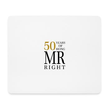 Idée cadeau anniversaire homme 50 ans - Tapis de souris (format paysage) - blanc - Devant