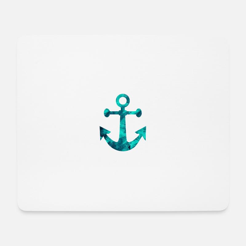Anker - Mousepad (Querformat) - Weiß