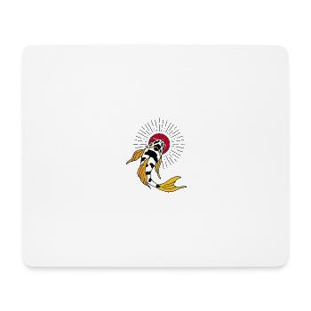 Fisch - Mousepad (Querformat) - Weiß - Vorne