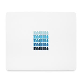 mum blau - Mousepad (Querformat) - Weiß - Vorne