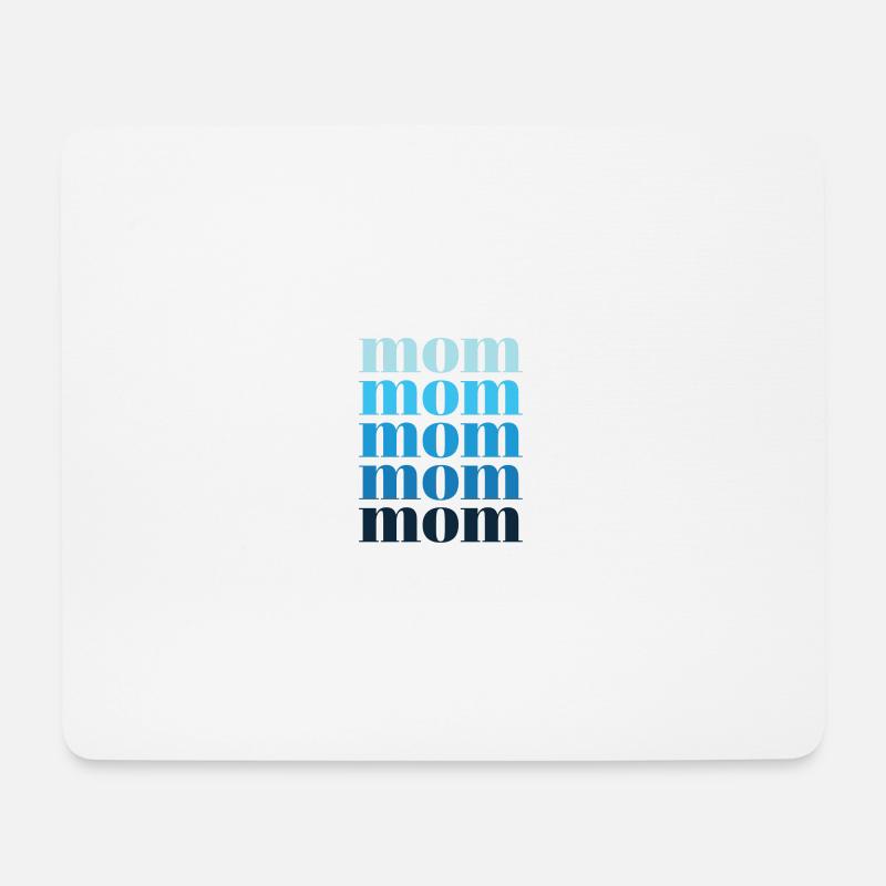 mom blau - Mousepad (Querformat) - Weiß