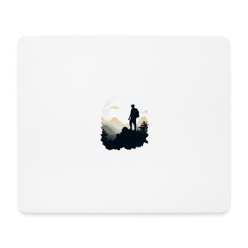 Hiking in the mountains - Mouse Pad (horizontal) - white - Front