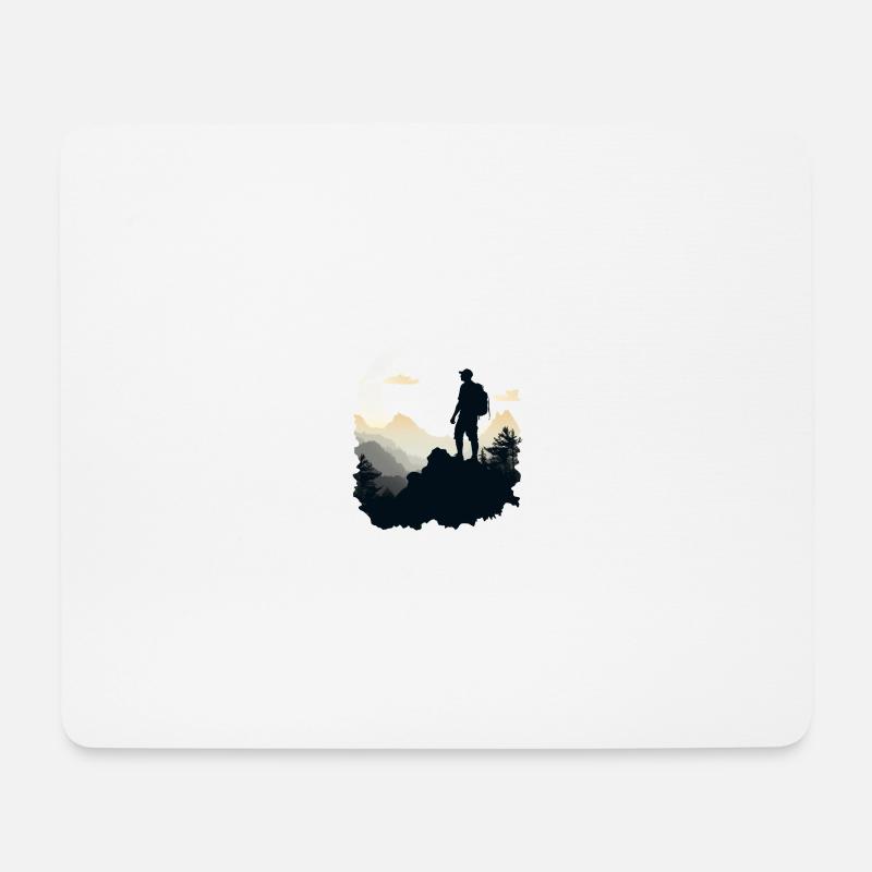 Wandern in den Bergen - Mousepad (Querformat) - Weiß