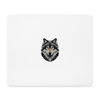 Loup dans le style mosaïque - Tapis de souris (format paysage) - blanc - Devant