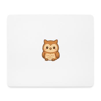 Illustration de hiboux mignons - Tapis de souris (format paysage) - blanc - Devant