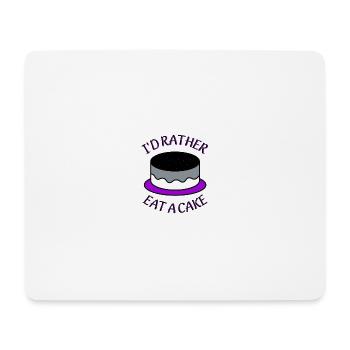 Asexueller Kuchen "Ich würde lieber einen Kuchen essen" - Mousepad (Querformat) - Weiß - Vorne