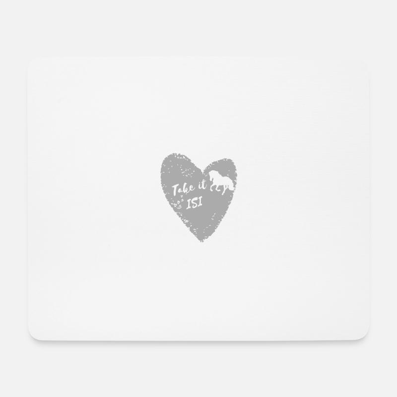 Take it Isi Islandpferd mit Herz - Mousepad (Querformat) - Weiß