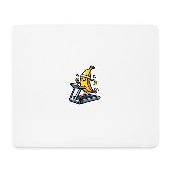 Banane en cours d’exécution - Tapis de souris (format paysage) - blanc - Devant