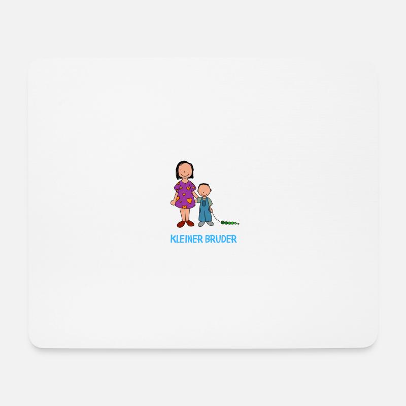 Kleiner Bruder - Mousepad (Querformat) - Weiß