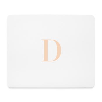 Lettre D Beige - Tapis de souris (format paysage) - blanc - Devant