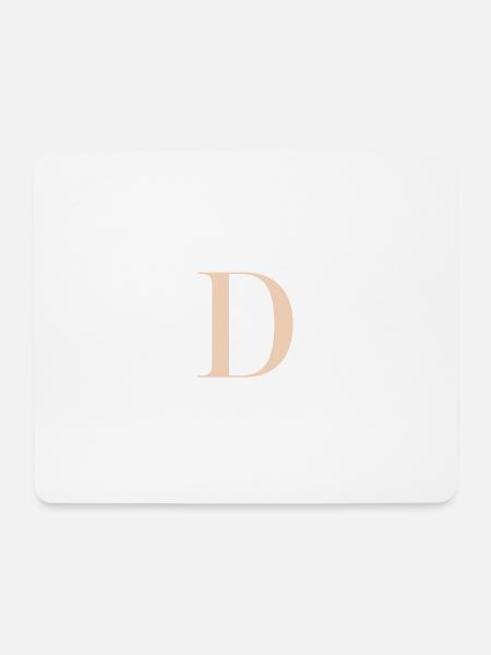 Buchstabe D Beige - Mousepad (Querformat) - Weiß