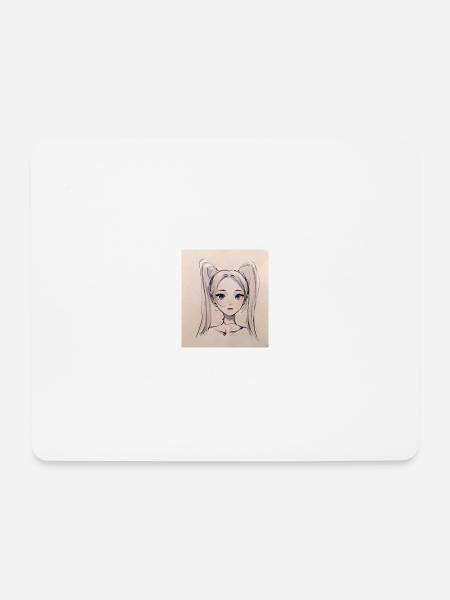 Anime Girl - Mousepad (Querformat) - Weiß