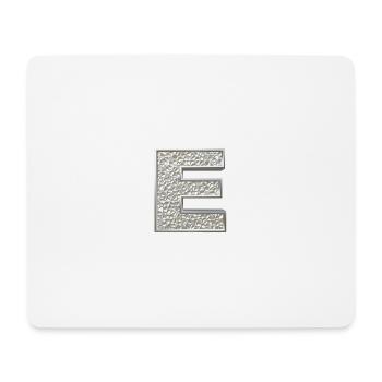 E, letter, letter E, initial, initial E, monogram, - Mousepad (Querformat) - Weiß - Vorne
