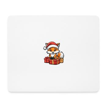 Fuchs Weihnachten Comic Geschenke - Mousepad (Querformat) - Weiß - Vorne