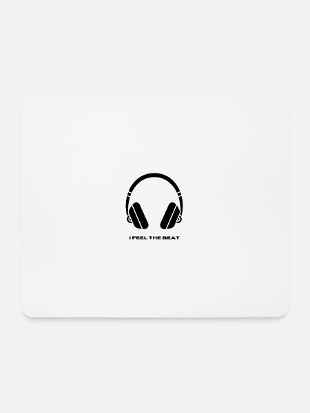 I FEEL THE BEAT - Mousepad (Querformat) - Weiß