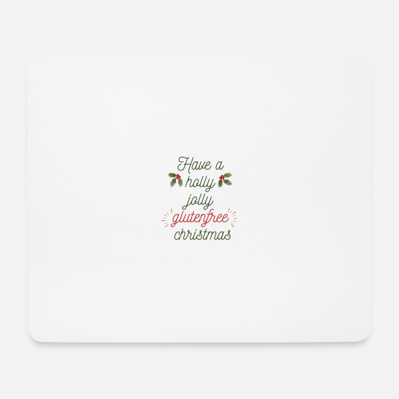 Have a holly jolly glutenfree christmas - Mousepad (Querformat) - Weiß