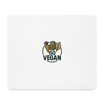 Go Vegan - Mouse Pad (horizontal) - white - Front