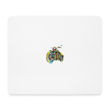 Moto colorée - Tapis de souris (format paysage) - blanc - Devant