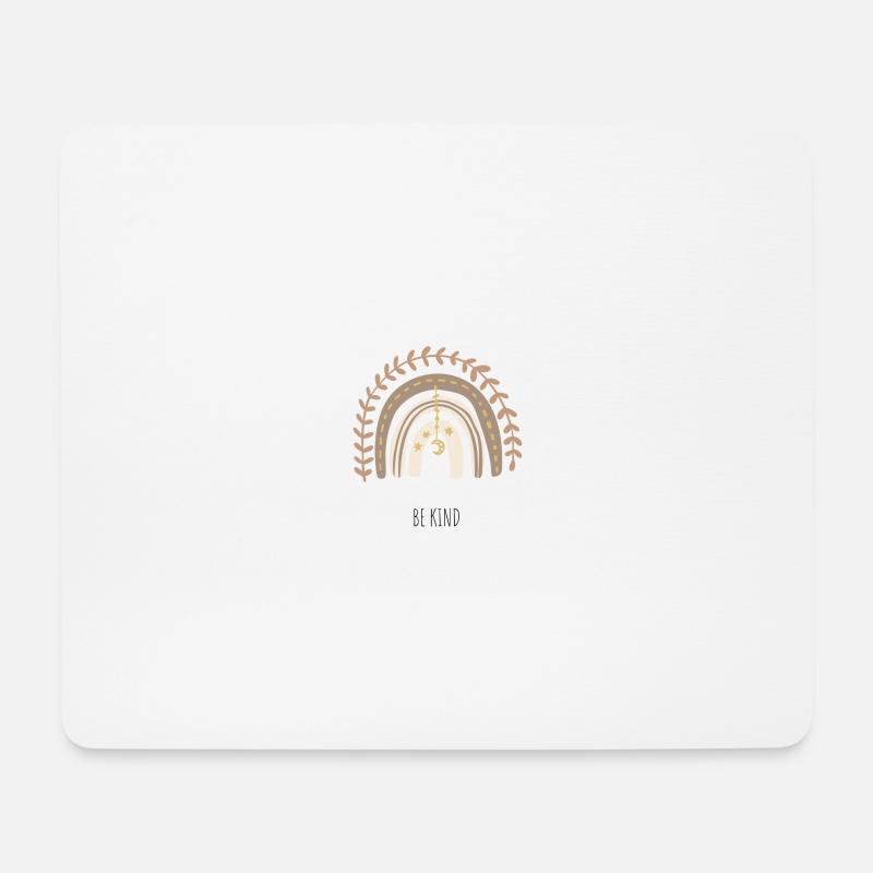 Regenbogen boho vintage - Mousepad (Querformat) - Weiß