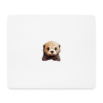 Loutre mignon drôle amant des animaux cadeau - Tapis de souris (format paysage) - blanc - Devant