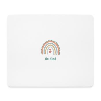Be Kind - Rainbow and hearts - Boho - Mouse Pad (horizontal) - white - Front