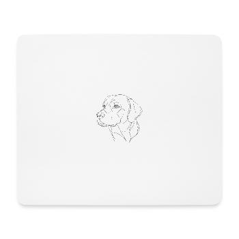 Dog Line Art Line Drawing Apenzeller - Mouse Pad (horizontal) - white - Front