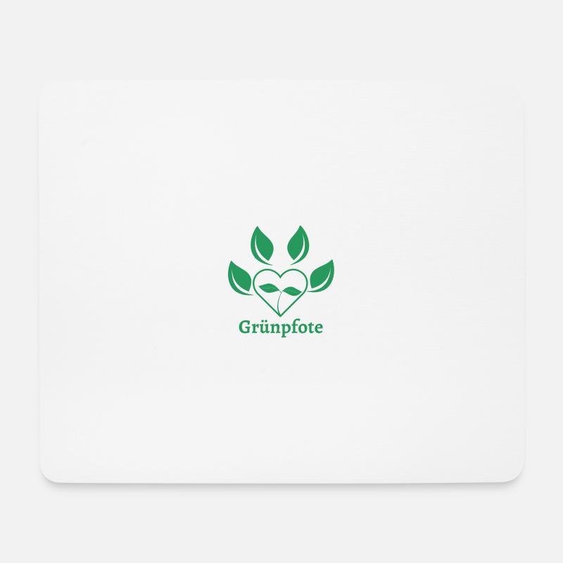 "Grünpfote" Pflanzenliebhaber Design - Mousepad (Querformat) - Weiß