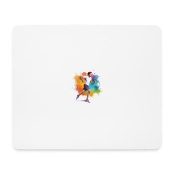 Athletes jogging - Mouse Pad (horizontal) - white - Front
