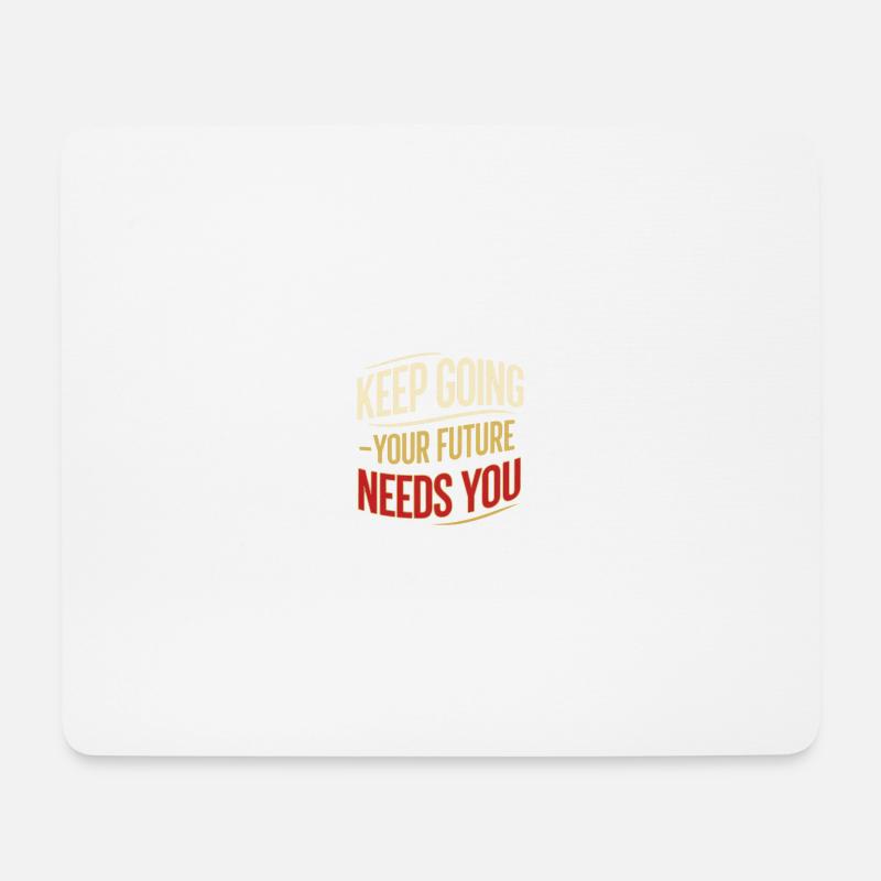 Weiter in die Zukunft - Mousepad (Querformat) - Weiß