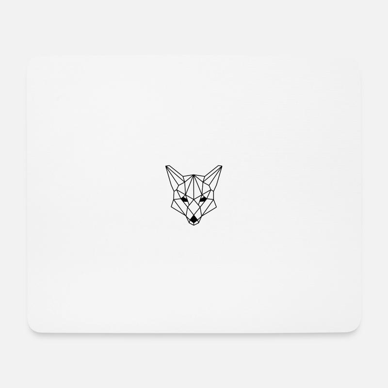 Fuchs Origami - Mousepad (Querformat) - Weiß