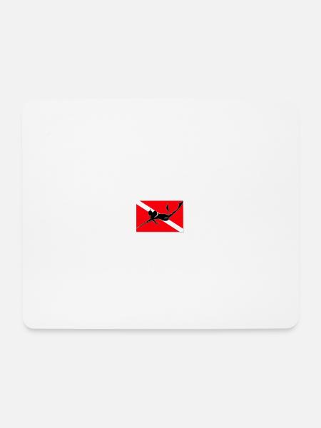 Speerfischen - Mousepad (Querformat) - Weiß
