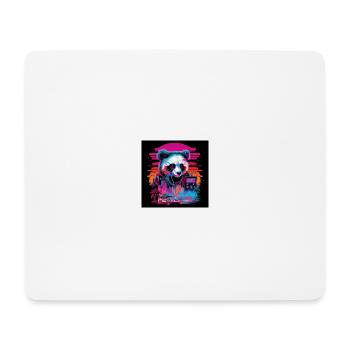 Panda mit Neonfarben, Synthwave / 80er Jahre - Mousepad (Querformat) - Weiß - Vorne