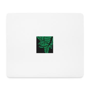 Feuille pixel art - Tapis de souris (format paysage) - blanc - Devant