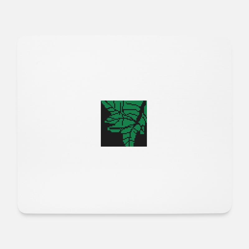 Blatt pixel Art - Mousepad (Querformat) - Weiß