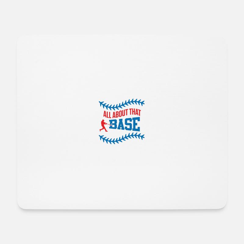 base baseball spruch - Mousepad (Querformat) - Weiß