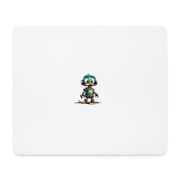 Canard robot - Tapis de souris (format paysage) - blanc - Devant