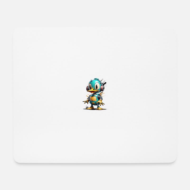 Roboter Ente - Mousepad (Querformat) - Weiß