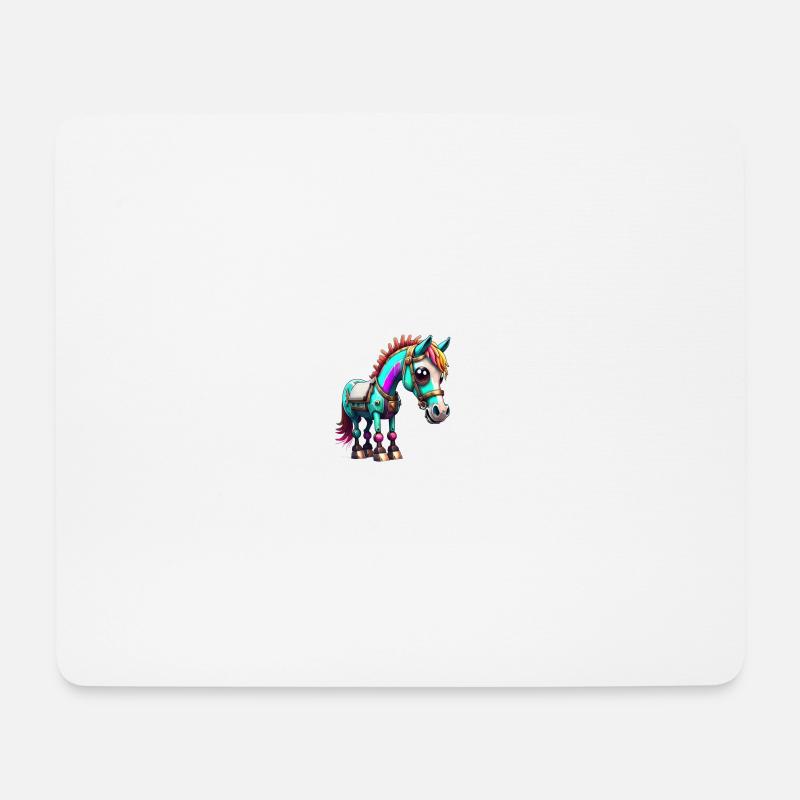 Robot Horse - Mouse Pad (horizontal) - white