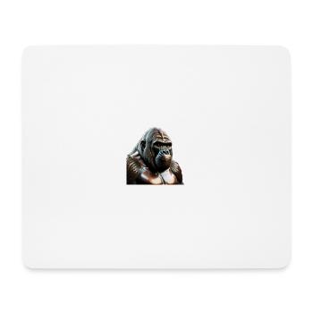 Le gorille de bronze - Tapis de souris (format paysage) - blanc - Devant