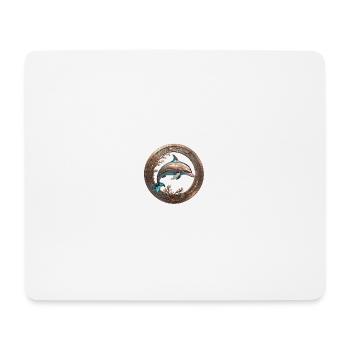 Le dauphin de bronze - Tapis de souris (format paysage) - blanc - Devant