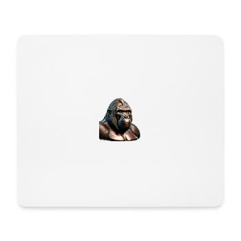 Le gorille de bronze - Tapis de souris (format paysage) - blanc - Devant
