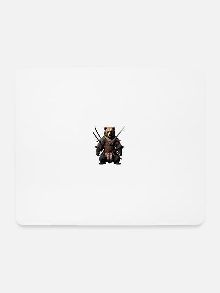 The Ninja Bear - Mousepad (Querformat) - Weiß