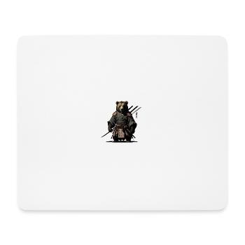 The Ninja Bear - Mouse Pad (horizontal) - white - Front